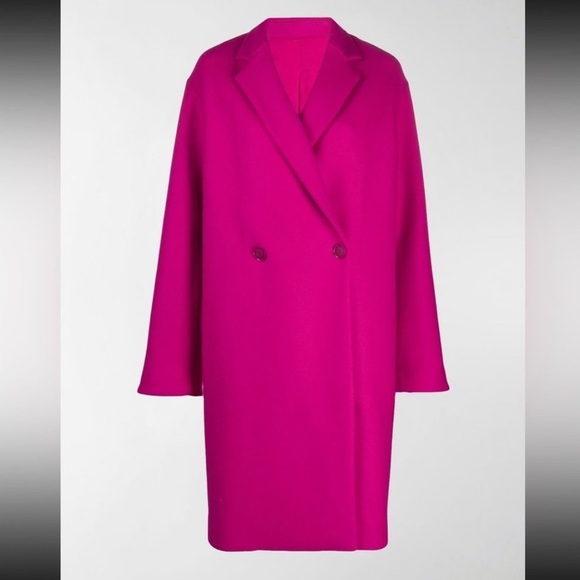 Stella McCartney Double Breasted Mid-Length Coat. Fuchsia. Sz. 42 IT / 6-8 US - Picture 7 of 10